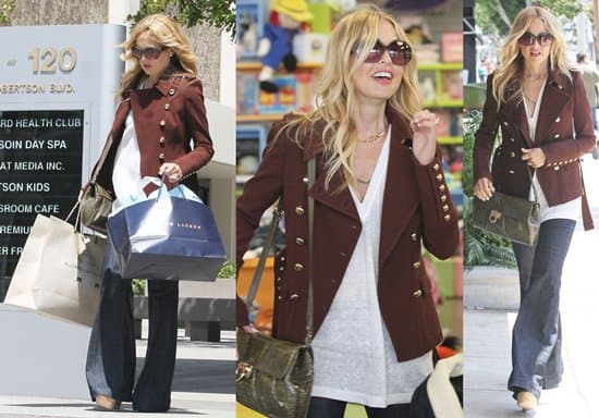 Celebrity fashion stylist Rachel Zoe goes shopping on Robertson Boulevard Beverly Hills, California on May 19, 2011