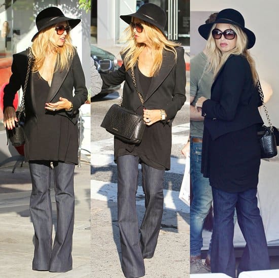 Celebrity fashion stylist, Rachel Zoe, out shopping with friends on Melrose near Robertson Boulevard, Los Angeles, California on January 22, 2011