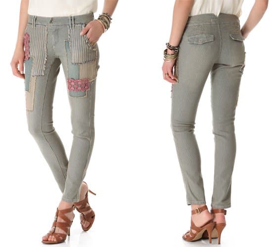 Free People Railroad Patched Pants
