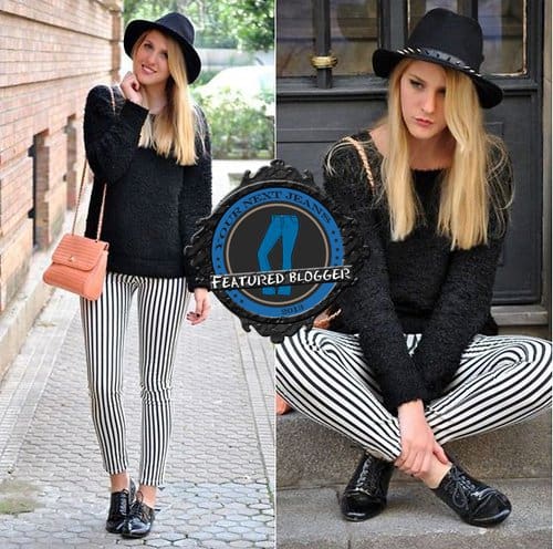 Marta shows how to wear striped pants with Oxford shoes