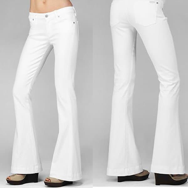 7 for All Mankind Jiselle Phenomenal Slim Fit Flare in Clean White