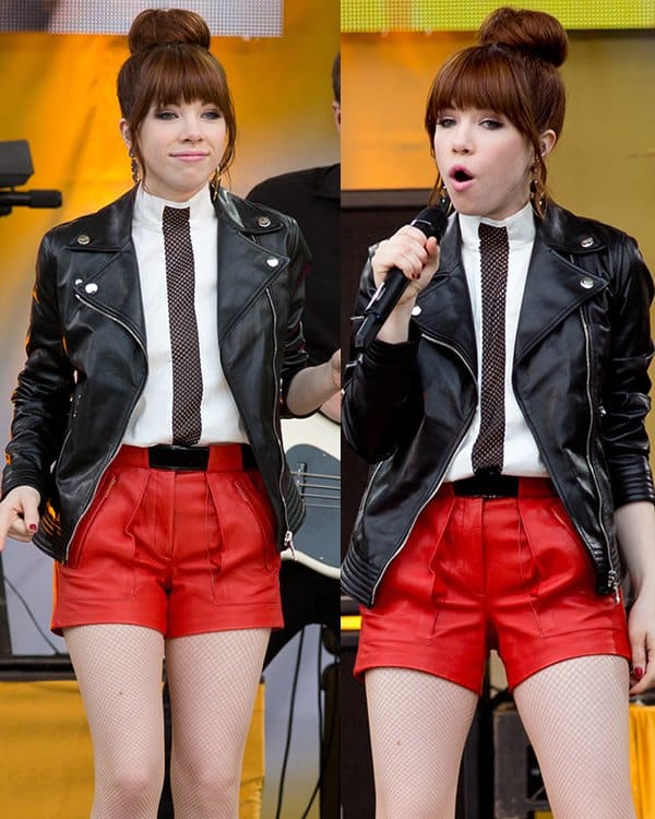 Carly Rae Jepsen performing live as part of Good Morning America's 2013 Summer Concert Series in Central Park, New York City on June 14, 2013