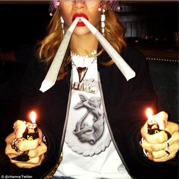 Rihanna enjoys smoking marijuana