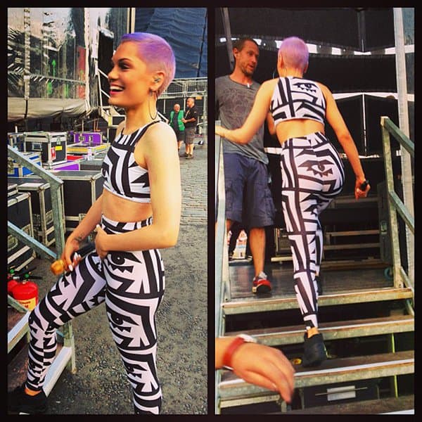 Jessie J's backstage photos shared on her Instagram