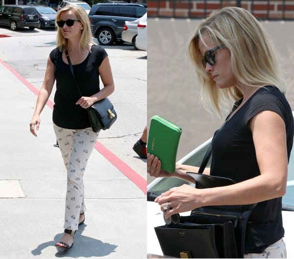 Reese Witherspoon was papped casually flaunting her Celine bag while brunching in Brentwood
