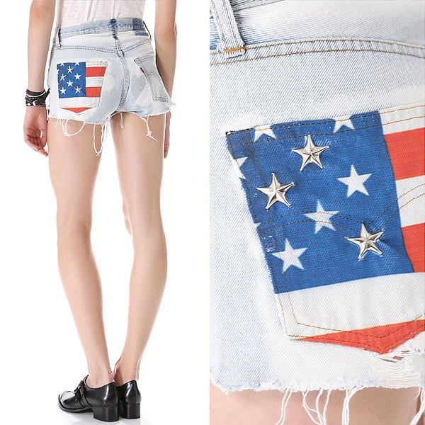 The Laundry Room American Flag Stud Shorts