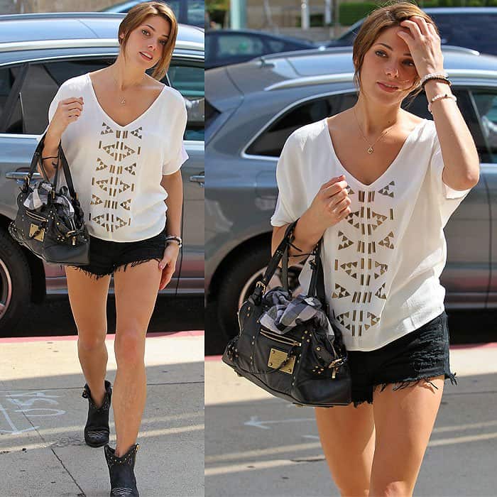 Along with those cute cutoff shorts, could we please have legs like Ashley Greene, too?