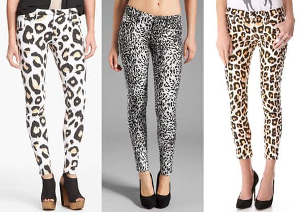 Leopard-Printed Skinny Jeans