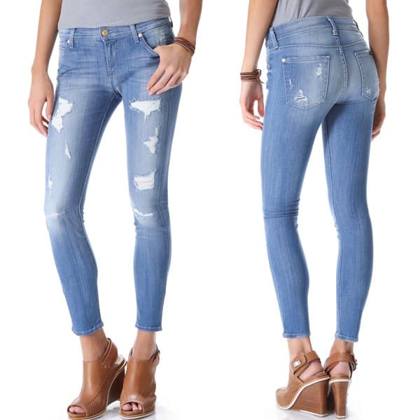 7 For All Mankind The Destroyed Skinny Jeans