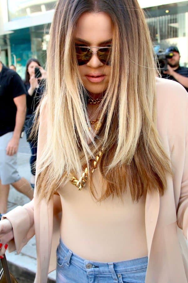 Khloé Kardashian filming for her show while shopping at Kitson on Robertson Avenue Clothing Store in Los Angeles on October 2, 2013