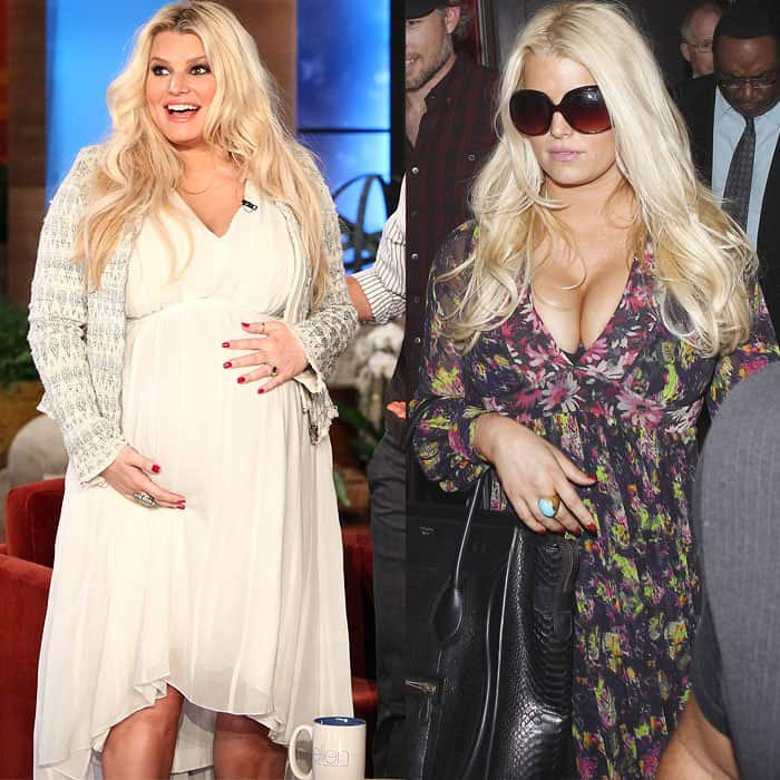 Jessica Simpson on The Ellen DeGeneres Show on an episode that aired on March 13, 2012; Arriving at LAX in Los Angeles, California on September 11, 2012
