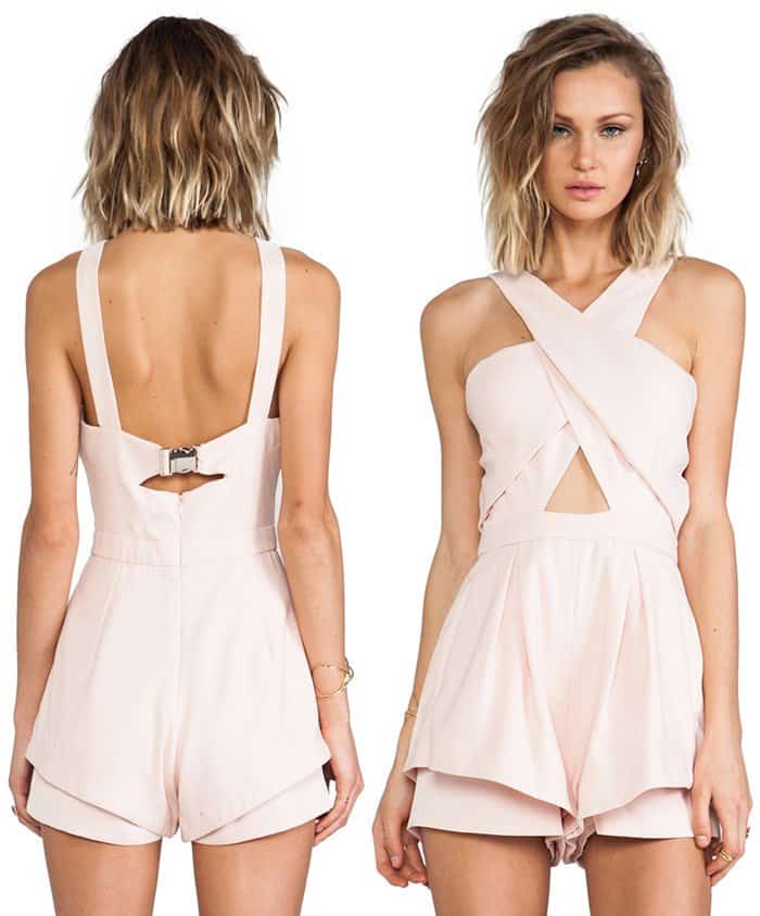 Finders Keepers Like Smoke Playsuit in Blush