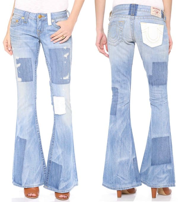 True Religion Carrie Patchwork Flare Jeans