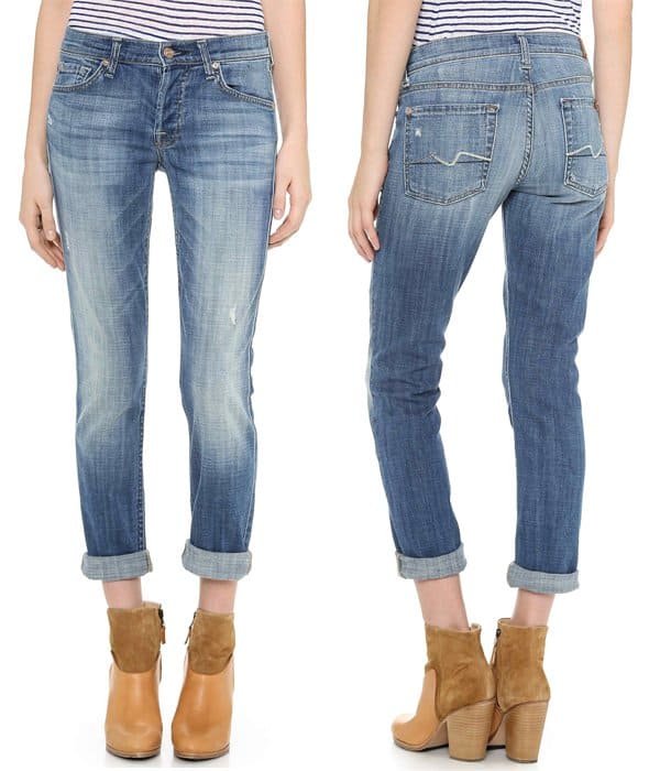 7 for all Mankind Josefina Rolled Hem Jeans