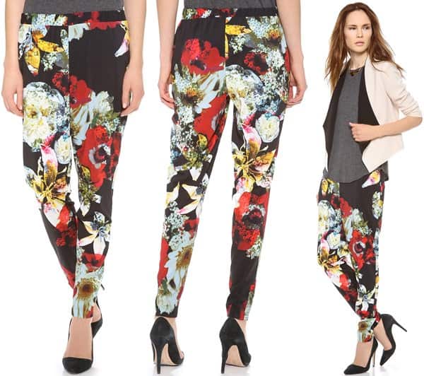 alice olivia Gathered Floral Pants