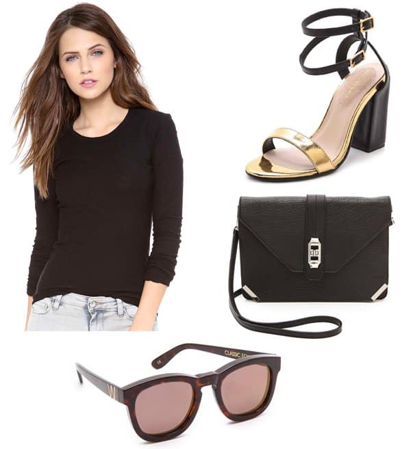 Emma Roberts-inspired outfit to wear with jeans