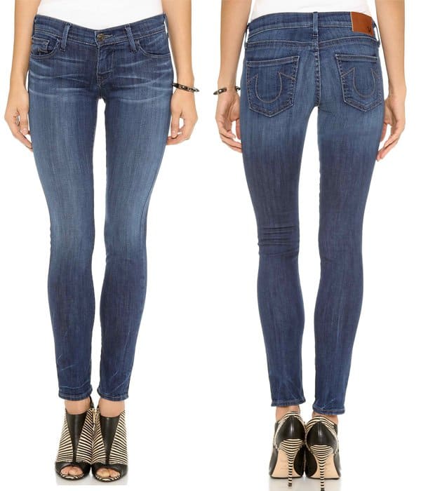 True Religion Casey Mid Rise Super Skinny Jeans
