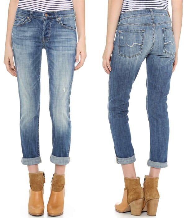 7 For All Mankind Josefina Rolled Hem Jeans
