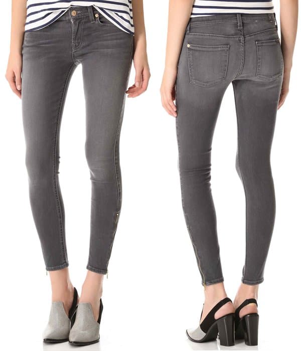 7 For All Mankind The Skinny Jeans with Ankle Zips