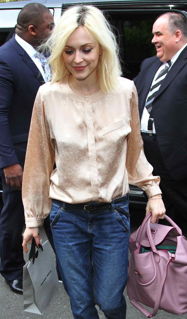 Fearne Cotton arrives at the ITV Studios for 'Celebrity Juice' in London on April 30, 2014