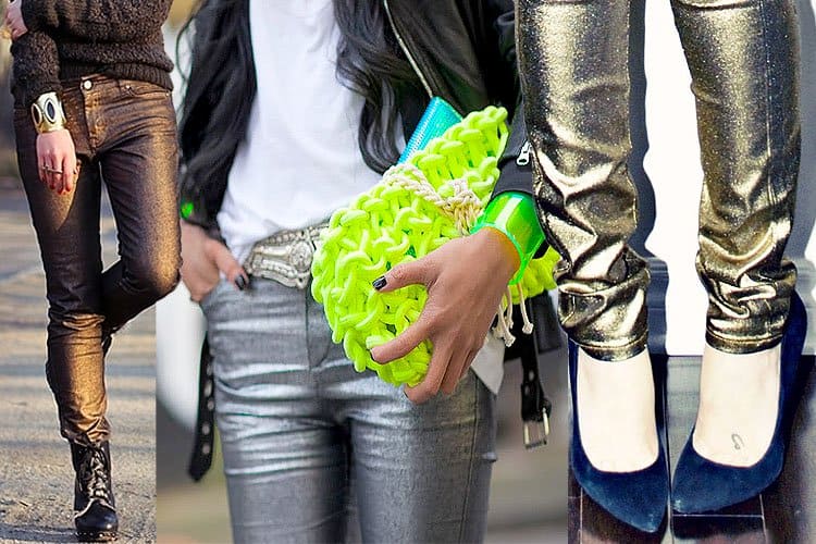 6 Fashion Bloggers Show How to Wear Metallic Jeans
