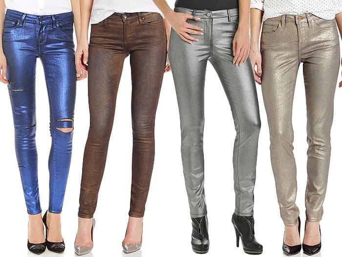 4 hot metallic jeans