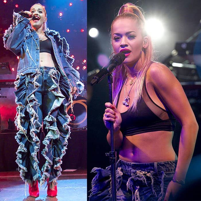 Rita Ora performing live on stage at the Joy Eslava Club in Madrid, Spain, on July 3, 2014