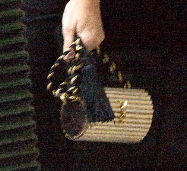 Kim Kardashian's vintage Yves Saint Laurent gold tassel clutch