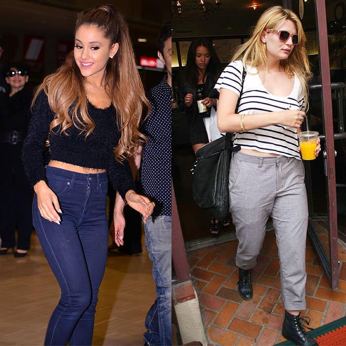 tight and loose high-waist pants