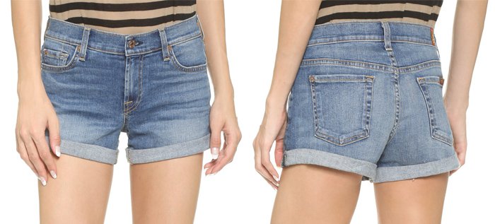 7 For All Mankind Roll Up Shorts