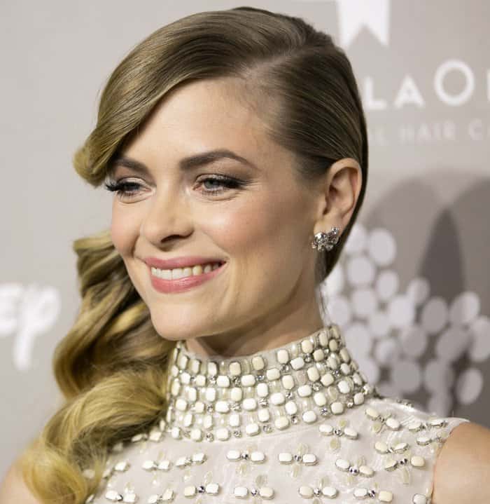 Jaime King's see-through ruffled top from the Zimmermann Spring 2016 collection