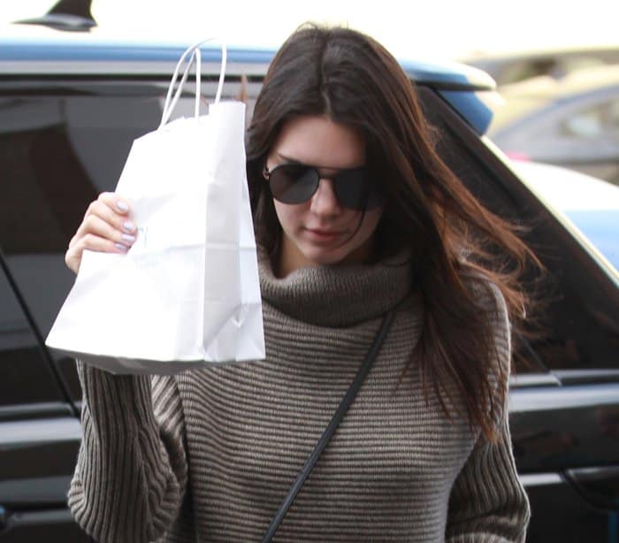Kendall Jenner leaving Epione in Beverly Hills.