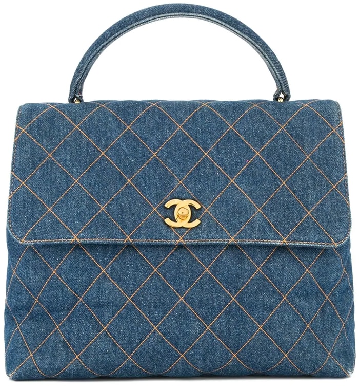 Chanel Pre-Owned 1996-1997 quilted denim handbag