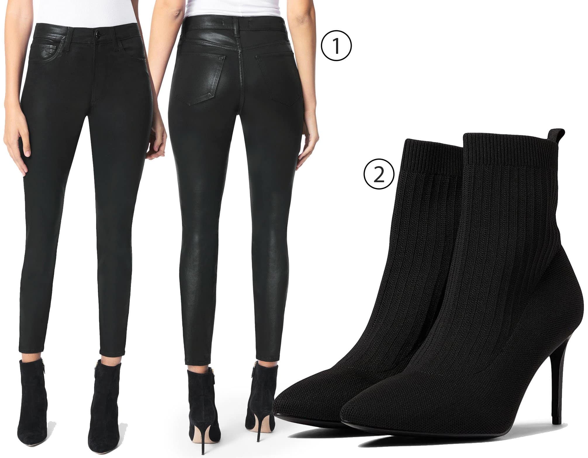 Joe's The Charlie Coated Ankle Skinny Jeans and Chinese Laundry Elba Booties