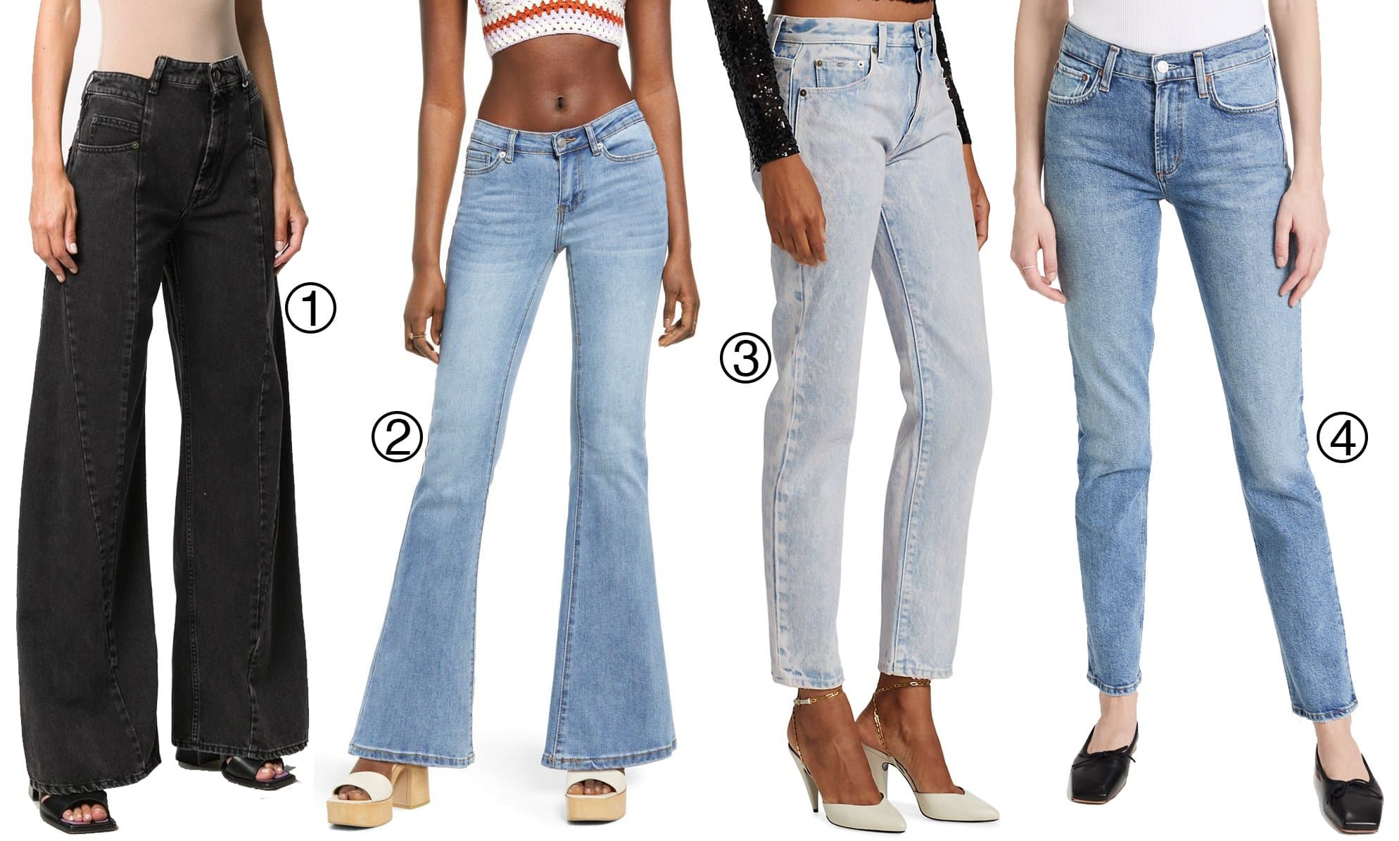 4 Low-rise jeans from Maison Margiela, BP., Saint Laurent and Agolde