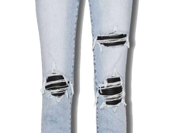 AMIRI jeans' distressed detailing should look more natural